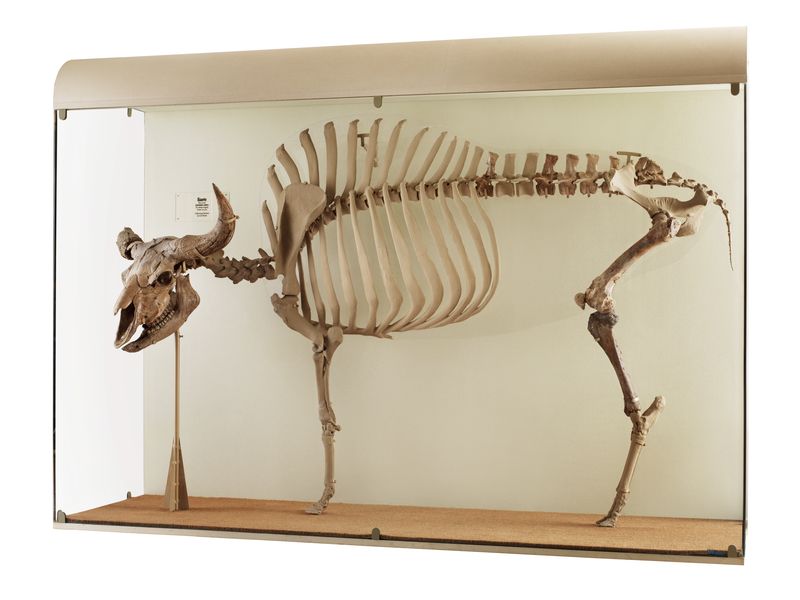 Emischeletro di bisonte del Pleistocene